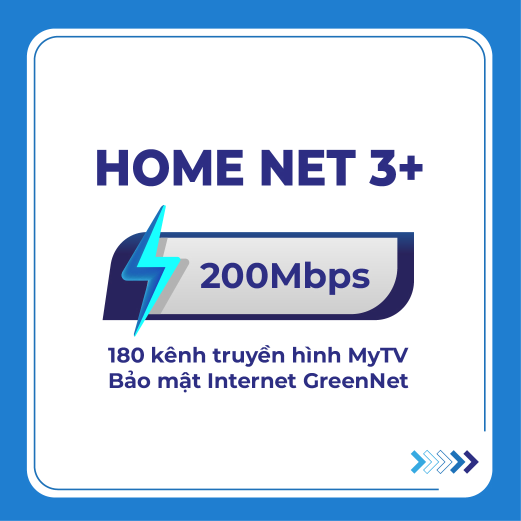 HOME NET 3 + (ngoại thành Hà Nội, TP.HCM & 61 T/TP)